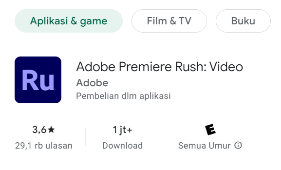 aplikasi edit video Adobe Premiere Rush