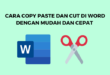 cara copy paste dan cut di word