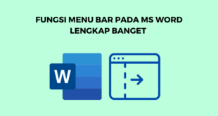 fungsi menu bar pada microsoft word